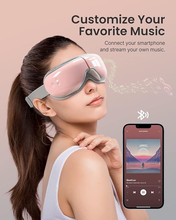 RENPHO Eyeris 1 Eye Massager with Heat Birthday Day Gifts for Women Men Mom Dad Her Him Eye Mask for Migraine Smart Sleep Mask for Dry Eyes Relax Reduce Strain