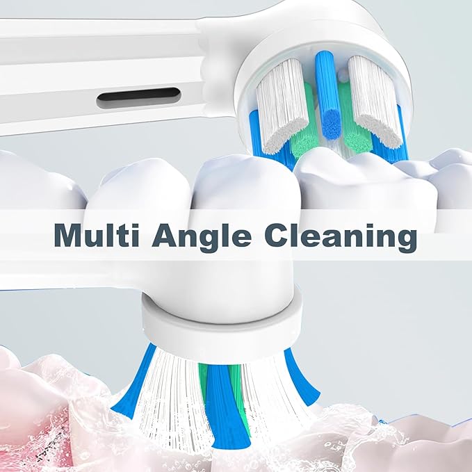 8 Pcs IO Replacement Heads Compatible with Oral B IO 2/3/4/5/6/7/8/9/10/Deep Clean Series Electric Toothbrushes Medium Softness Brush Heads Compatible with Oral B iO (Black/White)