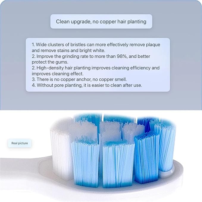 Compatible for Glint 1 Electric Toothbrush Replacement Heads Accessories Adult Nozzle4/8/16PCS(4pcs Soft Care)