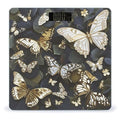Gold White Butterflies Black Bathroom Scale for Body Weight LCD Display Digital Bathroom Scale Tempered Glass Bathroom Weight Scales Fashion Smart Scales for Home Bedroom 400 Lb