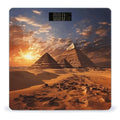 Egyptian Pyramids Scale for Body Weight Highly Accurate Digital Bathroom Scale Sturdy Tempered Glass Weighing Scales with LCD Display Fashion Body Fat Smart Scales 400lb