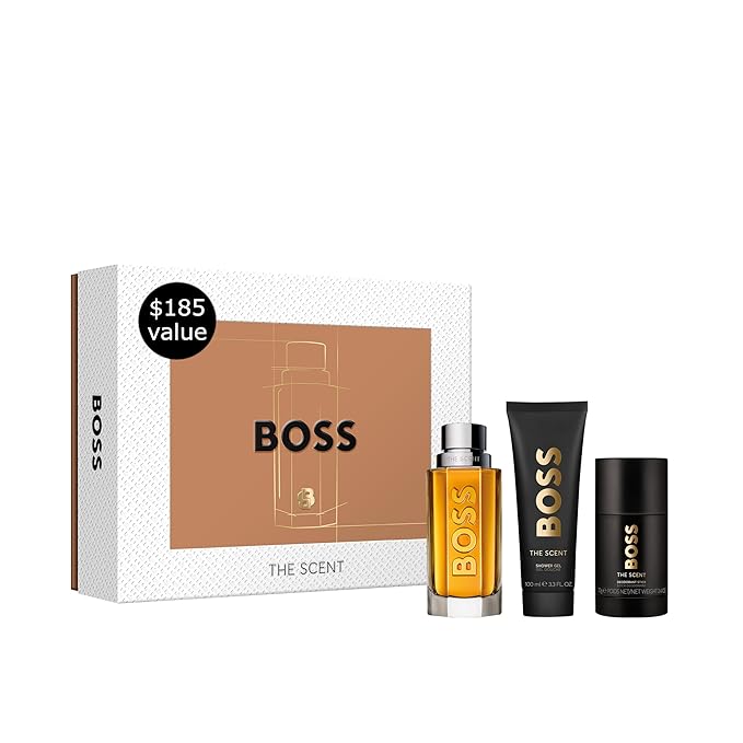 Hugo Boss The Scent Eau de Toilette – Ambery Men's Cologne – With Notes of Ginger Manika Fruit &amp Leather Accords – Long Lasting Fragrance