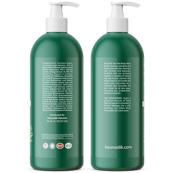Tea Tree Oil Body Wash Original + Lavender Limited Edition Maxtherapy Bundle | Cleanser &amp Defense with 100% Pure Tea Oil &amp Lavender Oil 16 fl oz Each