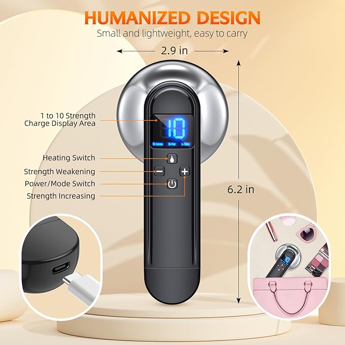 COMEBY Body Sculpting Machine - Professional Handheld Cordless Cellulite Massager - Suitable for Belly Neck Legs Hip Arms