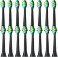 16 Replacement Toothbrush Heads Suitable for Detachable Handles(16pcs Black)