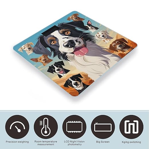 The Dog Breed Scale for Body Weight Digital Bathroom Scale Accurate Smart Weight Scales with Large Display Weighing Machine High Precision Scales