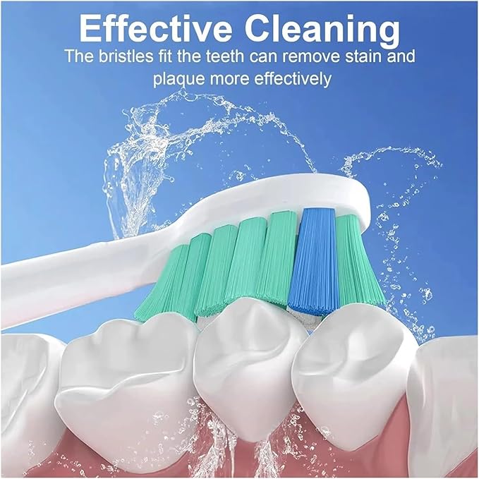 4-16Pcs Replacement Toothbrush Heads Plaque Defence Electric Head Brush(12pcs Blue)