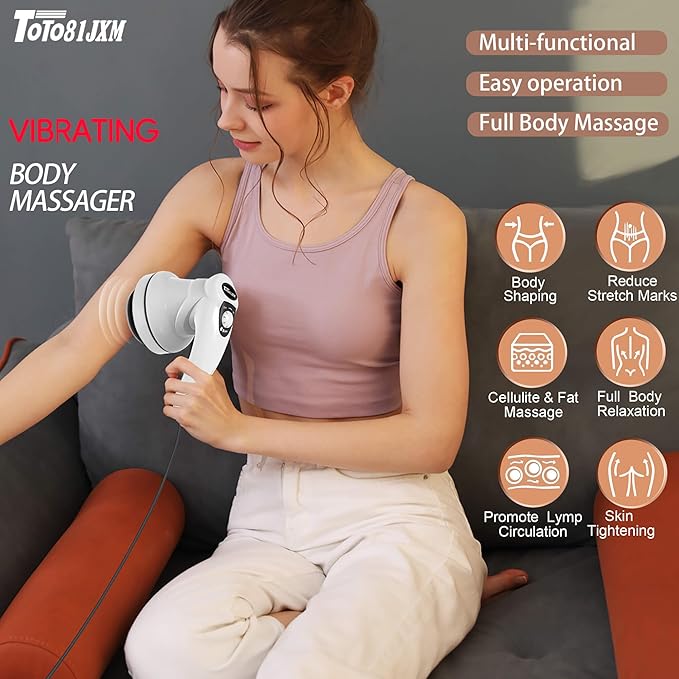 Cellulite Massager – Body Sculpting Machine with Lymphatic Drainage &amp Skin Tightening for Belly Butt Stomach Legs Arms Fat Lipo Roller Massager After Surgery Widearea &amp Adjustable Speed.