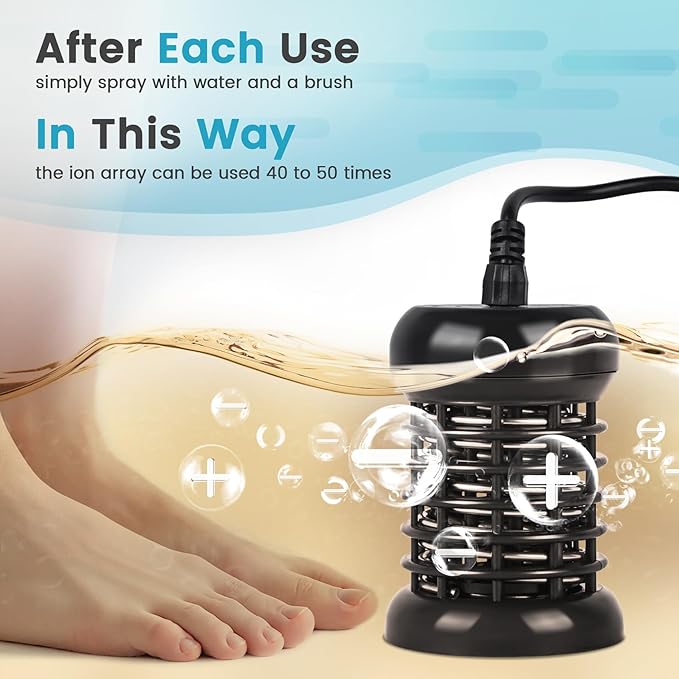 Ionic Foot Bath Detox Machine Portable Foot Detox Machine Ion Cleanse Bath System with Stroage Bag 100 Spa Liners Spa at Home Detox