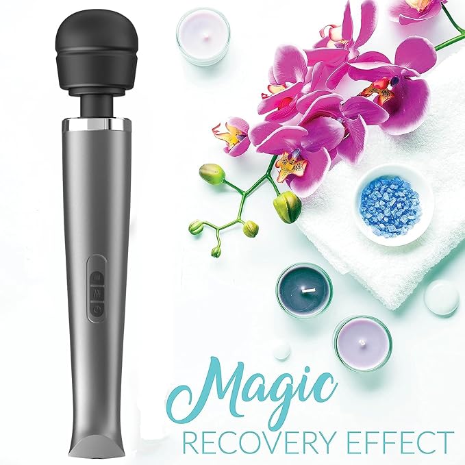 Therapeutic Cordless Massager - Powerful Massage Tool Handheld 8 Speeds 20 Patterns - Rechargeable Hand Massagers for Sore Muscles - Hand Held Massage Tool for Neck &amp Back