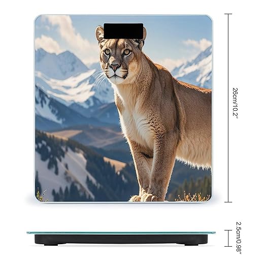 Panther &amp Mountain Lion Scale for Body Weight Accurate Digital Bathroom Scale Toughened Glass High Precision Scales Smart Weight Scales with Large LCD Backlight Display Weighing Machine