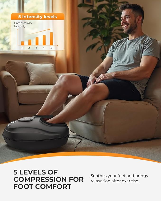 CooCoCo FSA Eligible Foot Massager with Heat Upgraded Shiatsu Feet Massager for Plantar Fasciitis Neuropathy Foot Warmer for Women Men Mom Feet Massage Machine with Kneading Compression Size 13