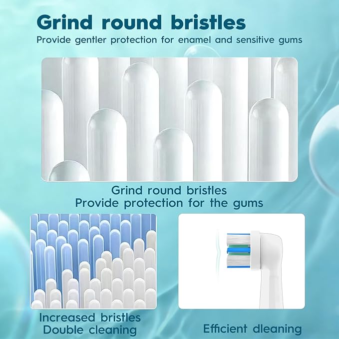 iO Replacement Heads Compatible with Oral b iO 2/3/4/5/6/7/8/9/10 Series Electric ToothbrushToothbrush Heads with Medium-Hard Bristles for Plaque Removal &amp Teeth Care
