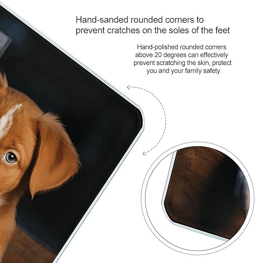 Puppies Dogs Pets AnimalsScale for Body Weight with LCD High Precision Weighing Scales Fashion Sturdy Tempered Glass Weight Scales Easy-to-Read Digital Bathroom Scale for Daily 400lb