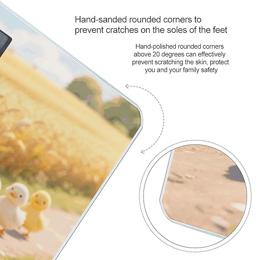 Digital Bathroom Scale for Body Weight Scale with Bright LCD Display High Accuracy Step-On Technology Auto On/Off Cute Duck Digital Scales 400 Lbs /180kg