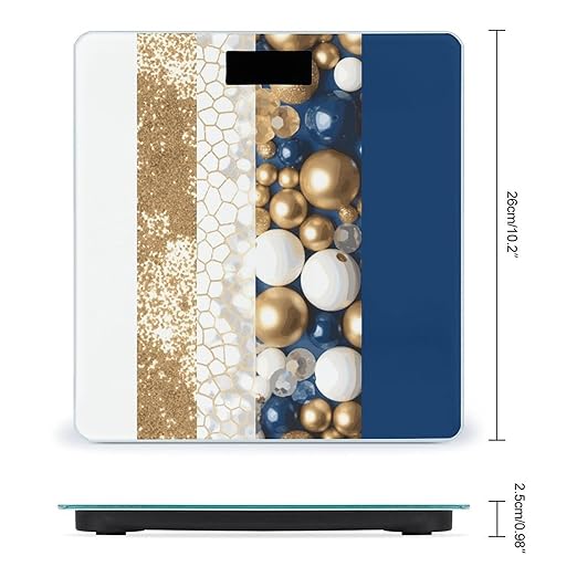 Gold Blue White Weight Scale Digital Electronic Scales Bathroom Scale Larg LCD Backlight Display High Precision MeasurementsTempered Glass