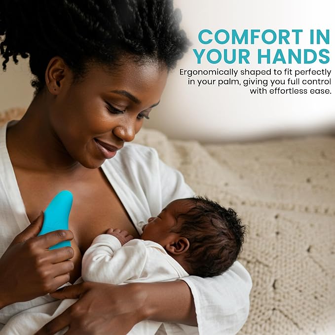 A Mother's Love AML Lactation Massager for Milk Flow Enhancement Relieve Clogged Ducts Engorgement Relief (Teal 2pck)