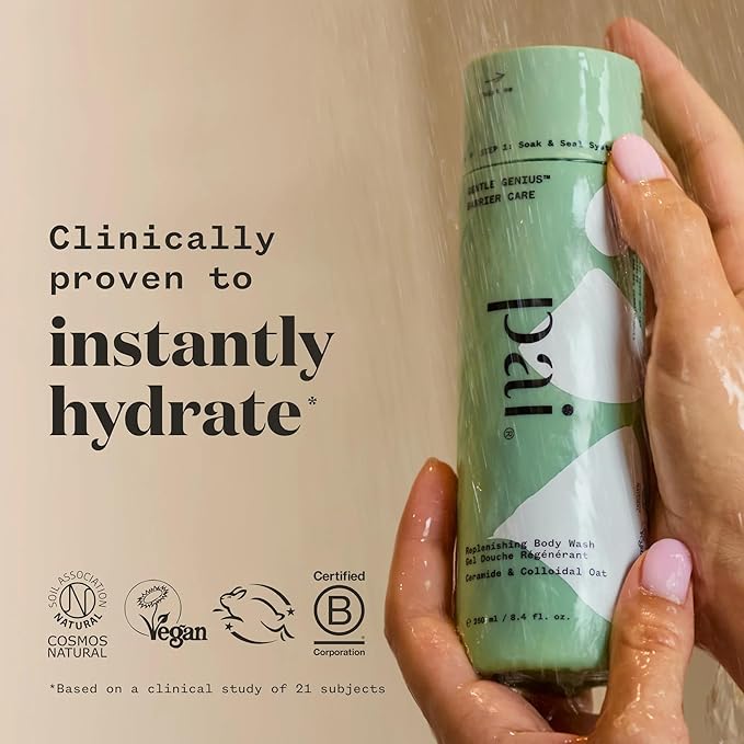 PAI SKINCARE - Gentle Genius Barrier Care Replenishing Body Wash | Natural Vegan Cruelty Free Sensative Skin (8.4 fl oz | 250 ml)