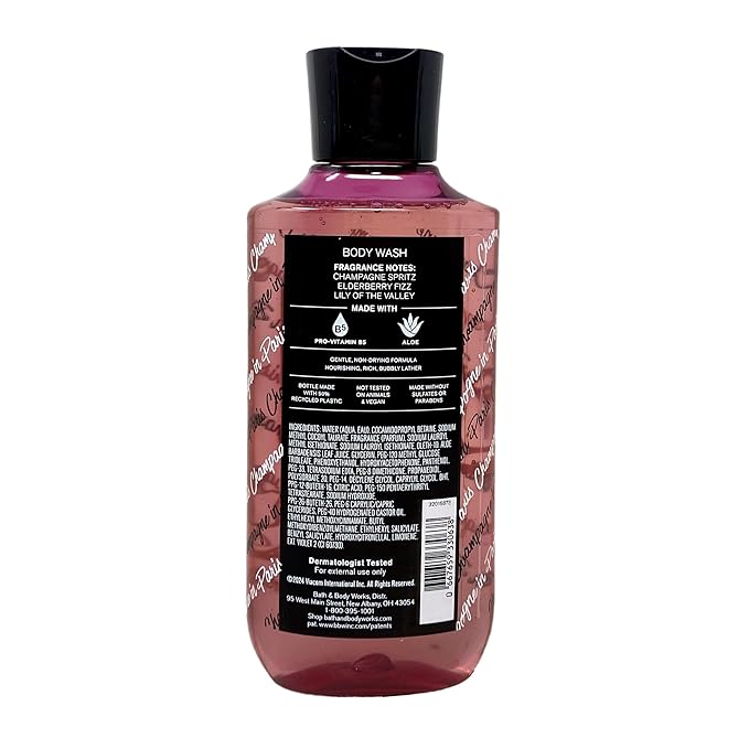 Bath &amp Body Works Emily In Paris - Champagne Paris 3 Pack Body Wash Bundle with a Himalayan Salts Springs Bar Soap