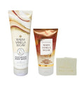 Bath &amp Body Works Warm Vanilla Sugar Moisturizing Body Wash and Body Scrub with a Natural Oats Bar Soap