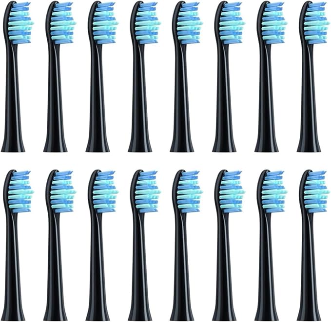 Replacement Toothbrush Heads Compatible for SOUNESS SN903/SN901/SN801 Electric Nozzle8-16(16BLACK Cleaning)