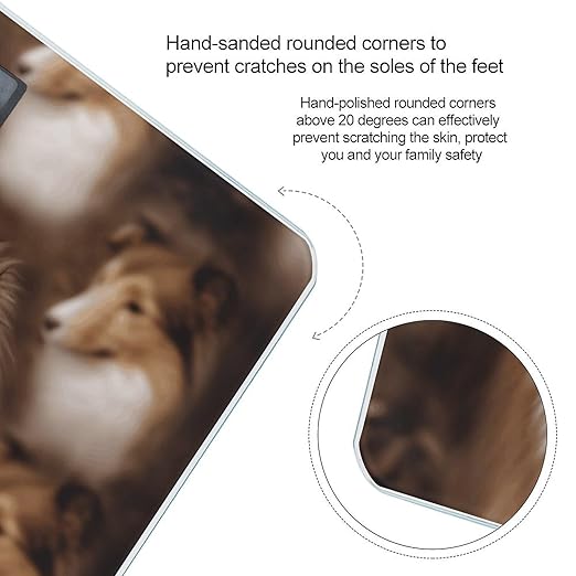 Shelties Dog Weight Scale for Body Weight Digital Bathroom Scale High Capacity Accurate Digital Weighing Scales and Easy-to-Read on Backlit LCD Display Scales