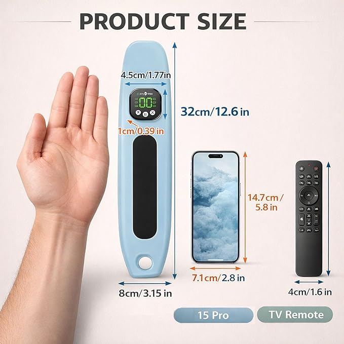 Rechargeable Electric Wrist Massager Portable Hand Heating Pad with 8 Modes &amp 30 Intensity Levels Wrist Massage Machine Wearable Hand Heating Pad for Daily &amp Sports (White) (White)