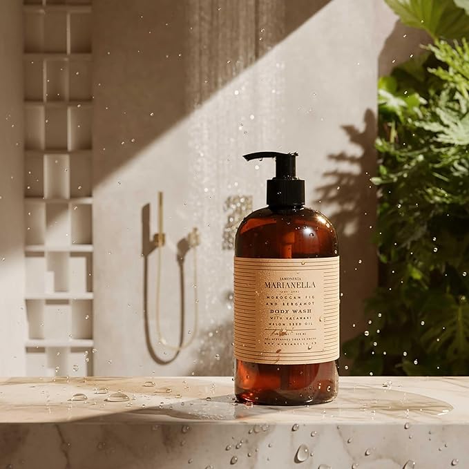 Jaboneria Marianella Violet &amp Bergamot Body Wash 16 oz – Botanical Moisturizing Cleanser with Coconut Olive &amp Jojoba Oils Aloe &amp Kalahari Melon