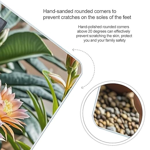 Cactus Flower Pot Scale for Body Weight Highly Accurate Digital Bathroom Body Scale Digital Bathroom Scales for People Anti-Slip Large LCD Display Smart Scales