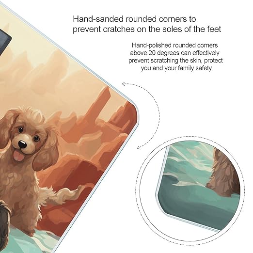 Poodles Dogs Bathroom Scale for Body Weight 400 Lb Weight Scale with High Precision Sensors Tempered Glass Highly Accurate Digital Weighing Machine for People