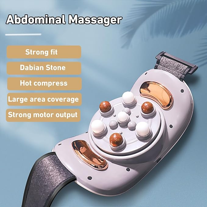 Electric Abdominal Massager Bianstone Automatic Abdominal Massager with 15mm Massage Head Adjustable 3 Levels Intensity and 5 Modes for Abdominal Back Neck and Legs