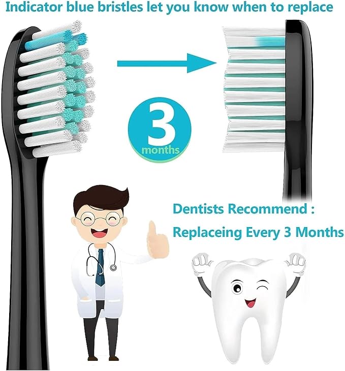 Compatible for 8Pcs Replacement Brush Heads Compatible with Philips Sonicare DiamondClean HX3/HX6/HX9 Series Electric Toothbrush HX6064(20Pcs White)