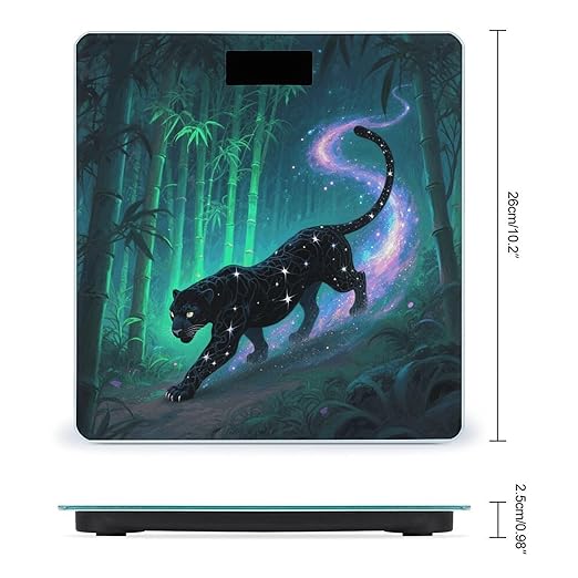 Star Panther Bamboo Scale for Body Weight Sturdy Tempered Glass Weighing Scales with LCD Display Accurate Digital Bathroom Scale Convenient Body Fat Smart Scales Easy Read