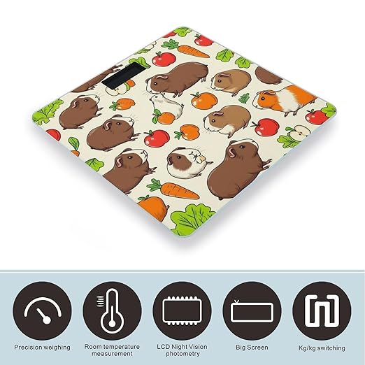 Women's Digital Bathroom Weighing Scale Automatic Switch Energy Saving Scale Smart Scale for Body Weight Vegetable Food Cute Guinea Pigs Pets
