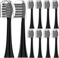 Compatible with Variations The Electric Toothbrush Replacement Brush Heads for with Protection Cover(Black)