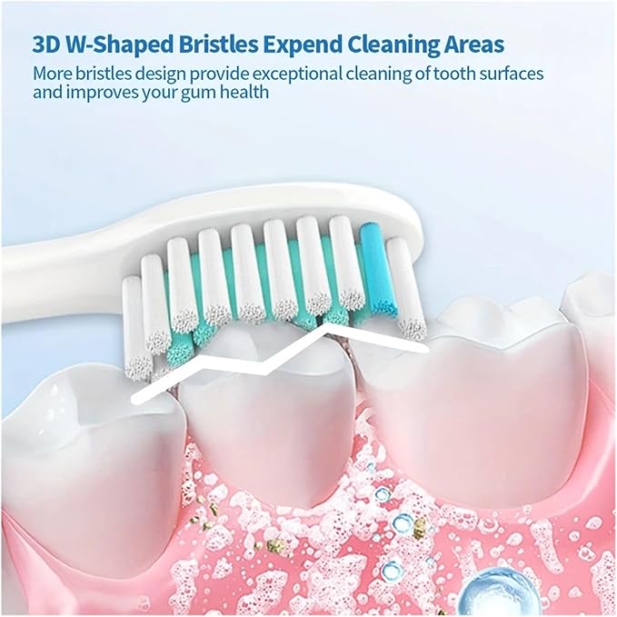 Compatible Sonic Replacement Toothbrush Heads DiamondClean HealthyWhite FlexCare EasyClean Essence(White 20pcs)