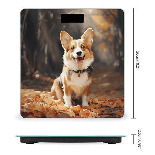 Corgi Dog Scale for Body Weight Digital Bathroom Scale Accurate Smart Weight Scales with Large Display Weighing Machine High Precision Scales