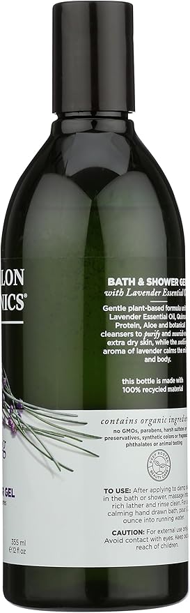 Avalon Organic Botanicals Bath &amp Shower Gel Lavender 12 oz