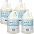 Ginger Lily Farms Club &amp Fitness Nourishing Body Wash 100% Vegan &amp Cruelty-Free Bath &amp Shower Gel for Men and Women Rain Water Scent 1 Gallon (Pack of 4)