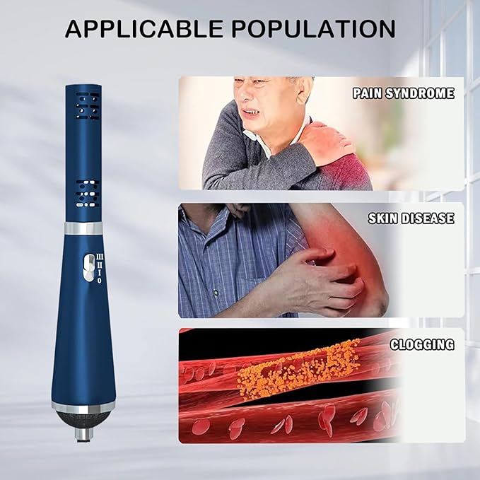 Vibrance Terahertz (THZ) Wand Blower Health Physical Therapy Board Electric Heating Massage Device for Body and Water Relaxation Terahertz Frequency Wand Blue