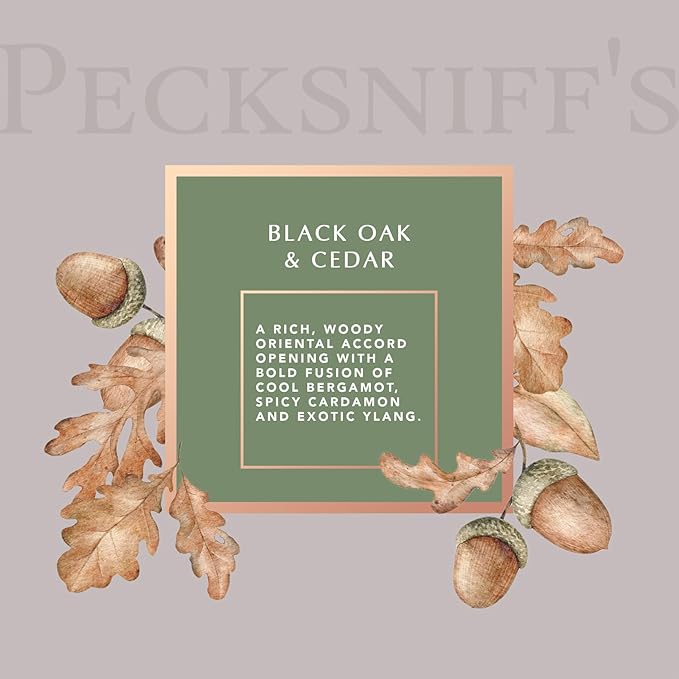 Pecksniff's Prestige Black Oak &amp Cedar Bath Soak Decanter | 500ml/16.9 Fl Oz