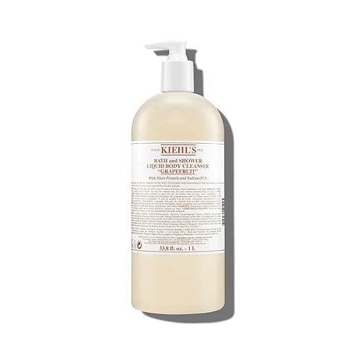Kiehl's Grapefruit Liquid Body Cleanser Gentle and Refreshing Foaming Body Wash Aromatic Bath and Shower Experience Maintains Moisture Smooths Skin Conditions and Hydrates