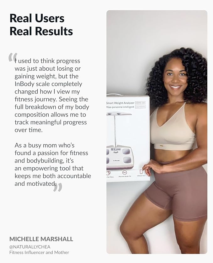 InBody Dial H20 | Body Composition Scale Most Accurate | Smart Scale with BMI Body Fat Muscle Mass | Weight Scale with Body Fat and Muscle