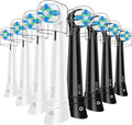 8 Pcs IO Replacement Heads Compatible with Oral B IO 2/3/4/5/6/7/8/9/10/Deep Clean Series Electric Toothbrushs Toothbrush Heads with Medium Bristles Compatible with Oral B IO (Black/White)