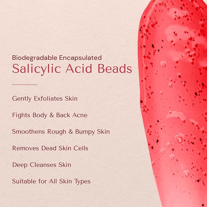 St. D’vence Bliss Berry Salicylic Acid Body Wash Shower Gel for Women &amp Men with Strawberry &amp Raw Shea Butter | Body Wash for Summer | Tan Removal Paraben &amp SLS Free - 300 ml