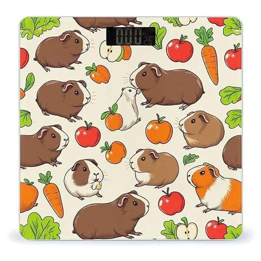 Women's Digital Bathroom Weighing Scale Automatic Switch Energy Saving Scale Smart Scale for Body Weight Vegetable Food Cute Guinea Pigs Pets