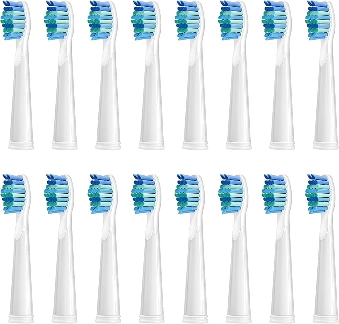 Replacement Toothbrush Heads Compatible with COSOUL Electric Toothbrush Soft Bristle Nozzles Deeply Clean(16PCS White)