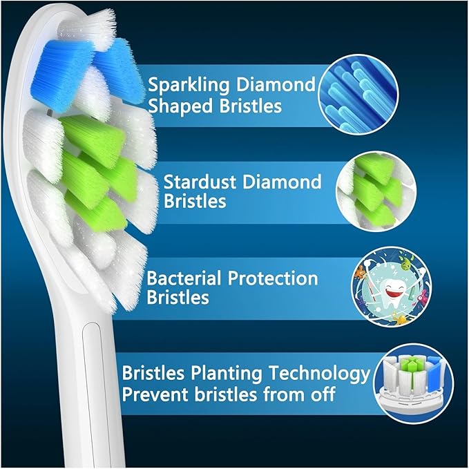 4/8/16pcs Replacement Toothbrush Heads Compatible for PhlipsElectric Tooth-Brush Head Compatible with Phllips(5)