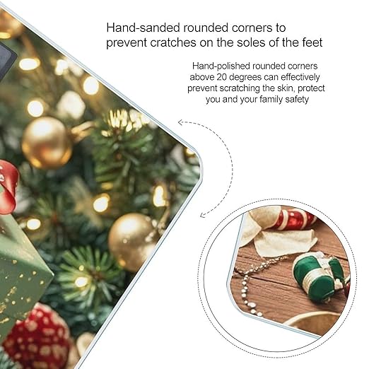 Wrapped Christmas Gift Scale for Body Weight Digital Bathroom Scale Toughened Glass High Precision Scales for Body Weight with Large LCD Backlight Display Weight Scales