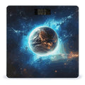Blue Earth in The Space Bathroom Scale for Body Weight Bathroom Digital Electronic Weighing Scale with Back Lit LED Display Sturdy Tempered Glass Weight Watchers Scales 400lb